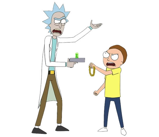 Desenho de Rick e Morty
