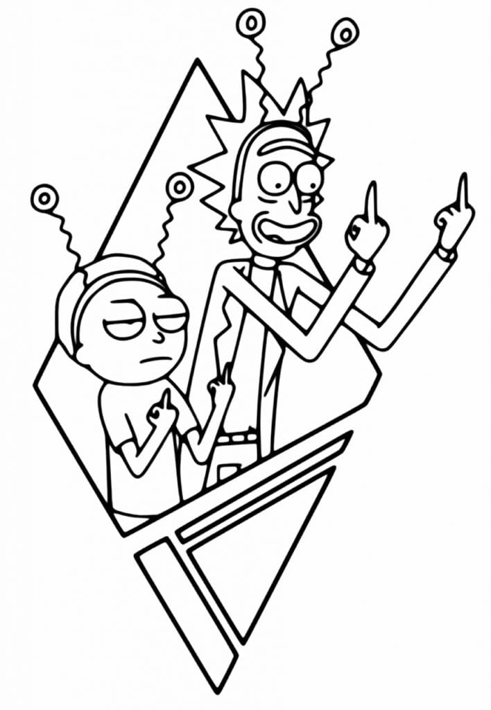 50+ Desenhos para colorir de Rick e Morty - Como fazer em casa