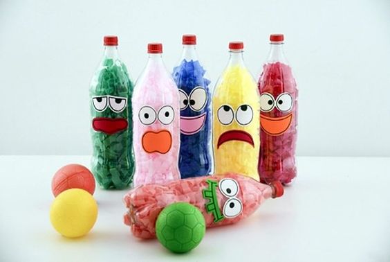 Brinquedos feitos com garrafa pet