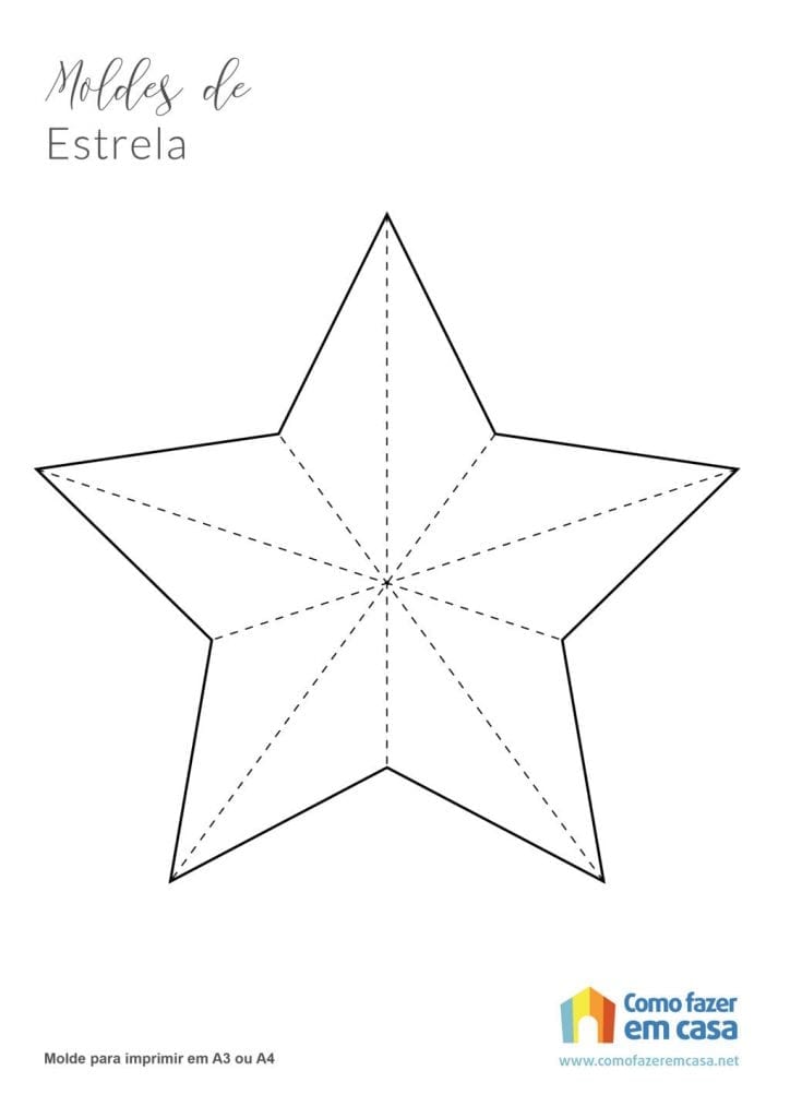 Molde de estrela para imprimir