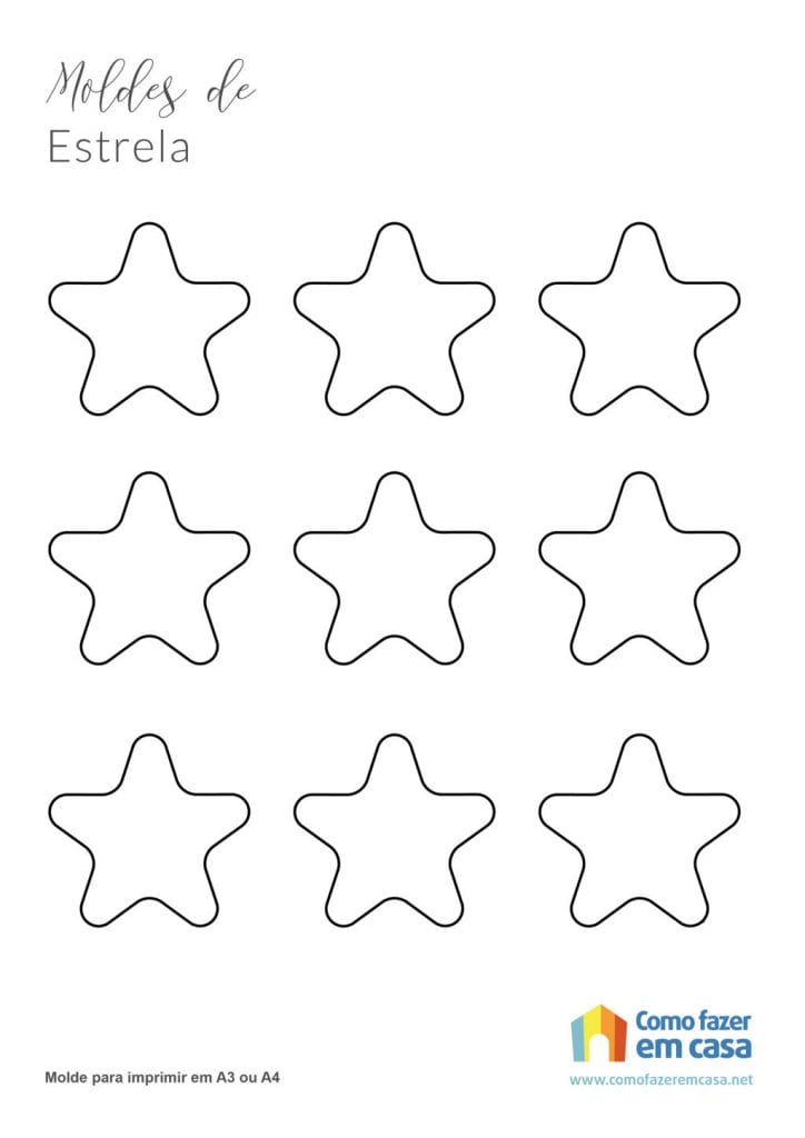 Molde de estrelas arredondadas