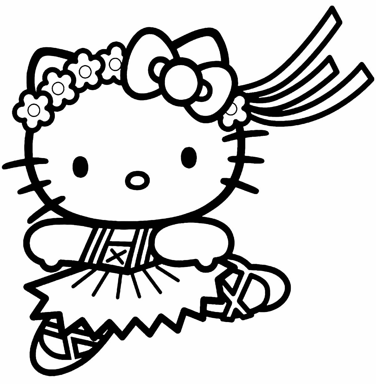 Desenho da Hello Kitty para pintar