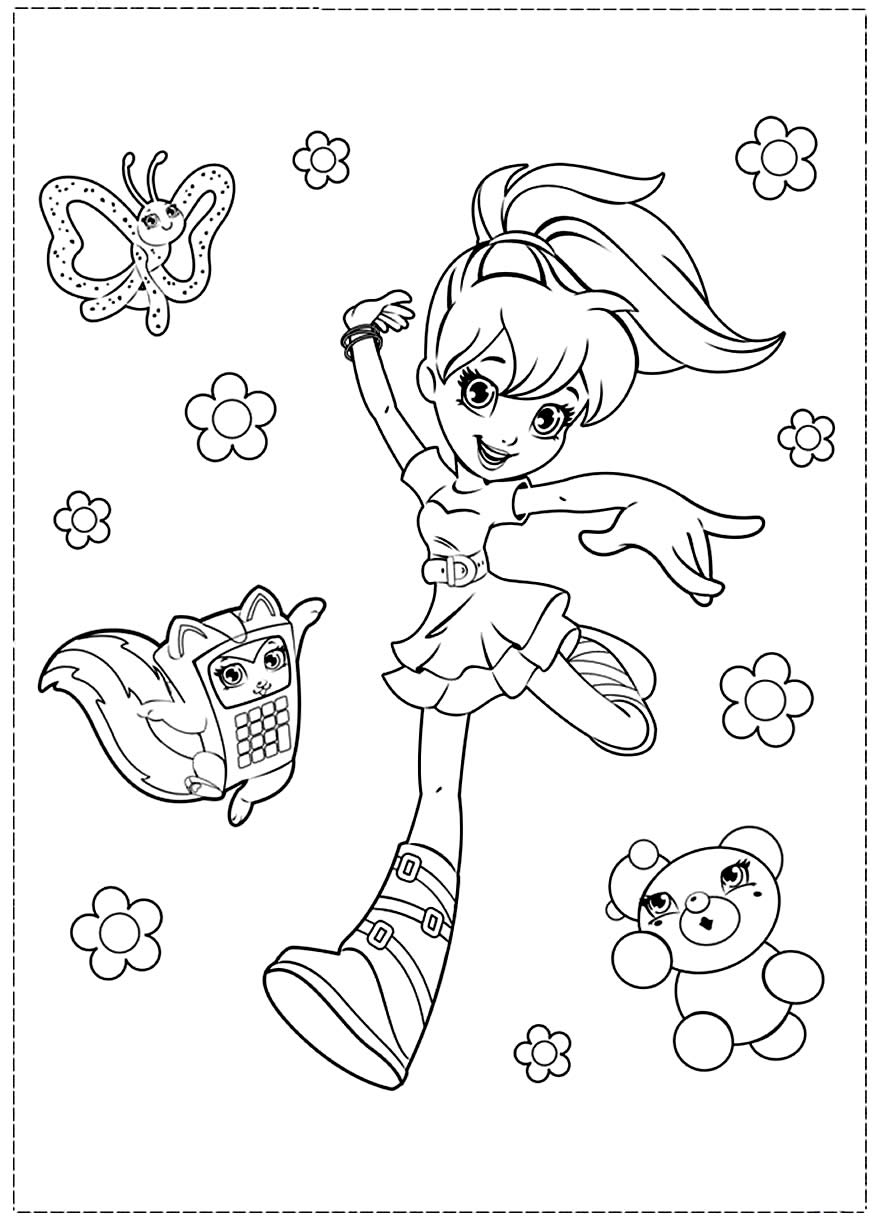 Desenho da Polly Pocket para colorir