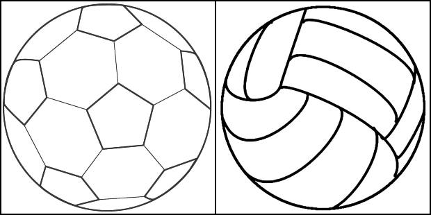 Desenhos para colorir de bola