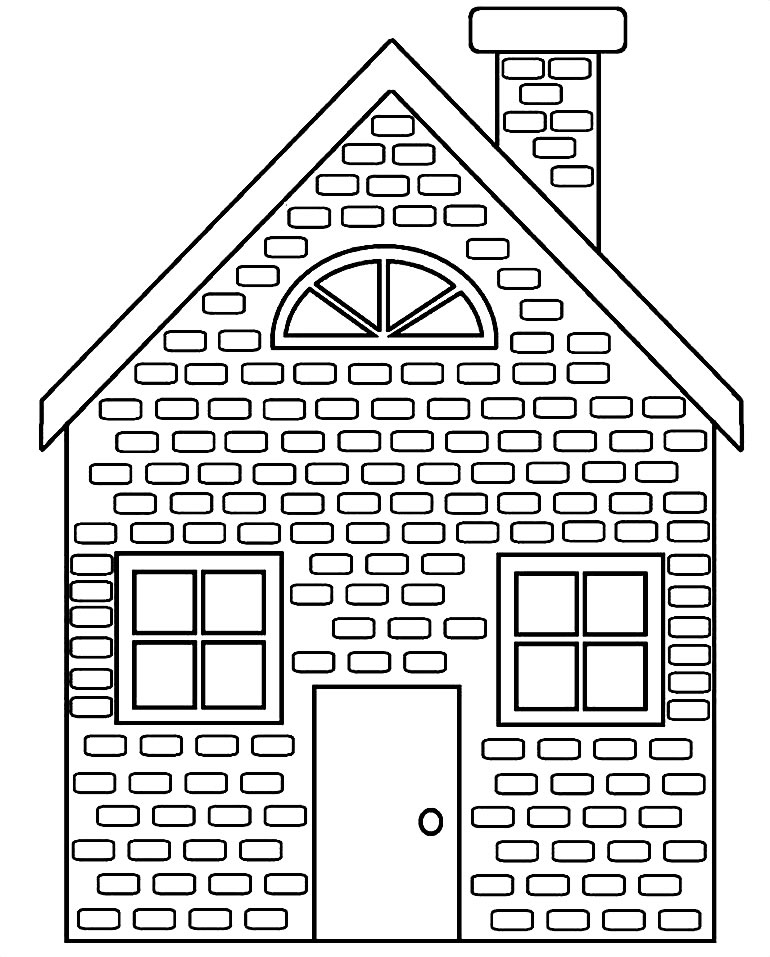 Imagem de casa para colorir