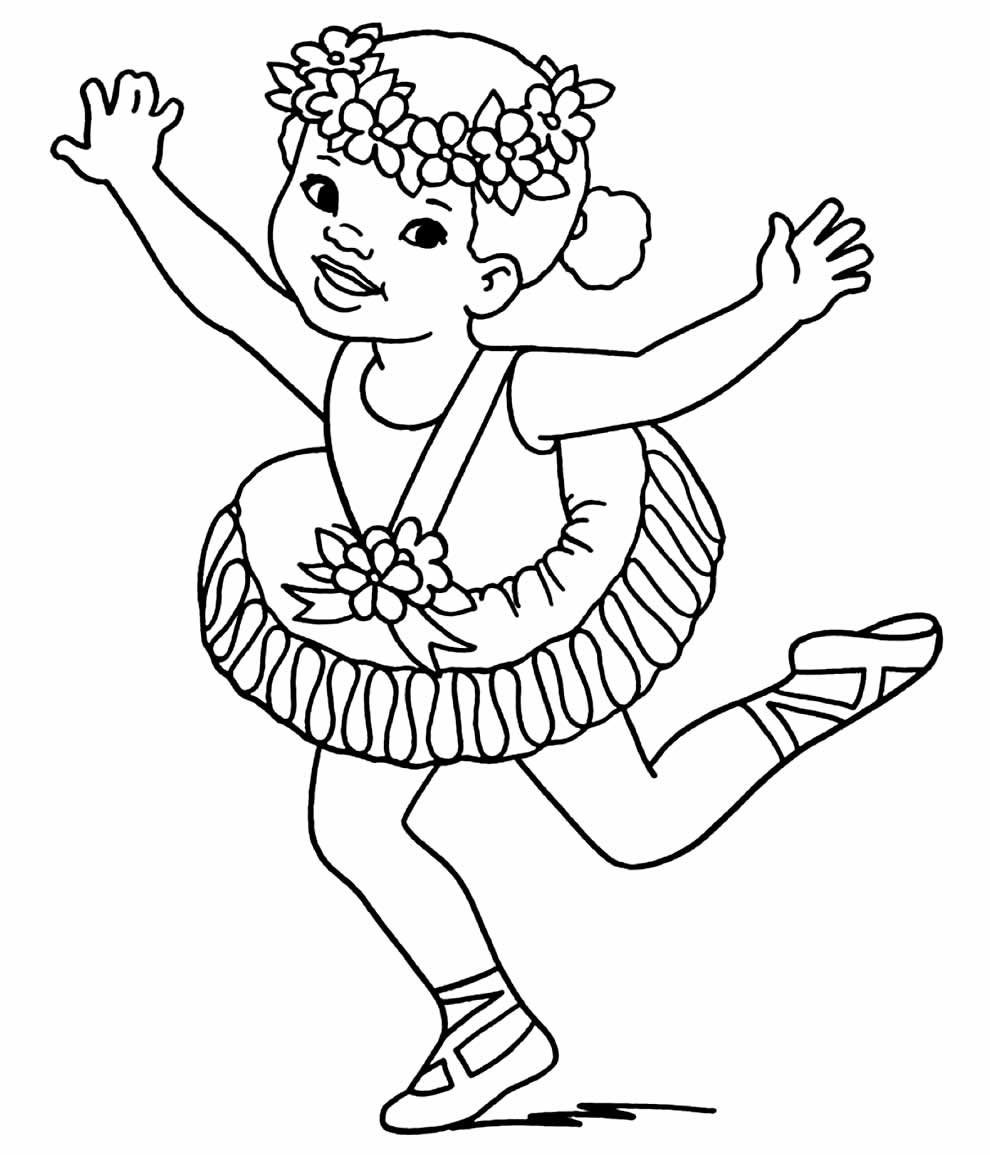 Desenho de Bailarina para colorir