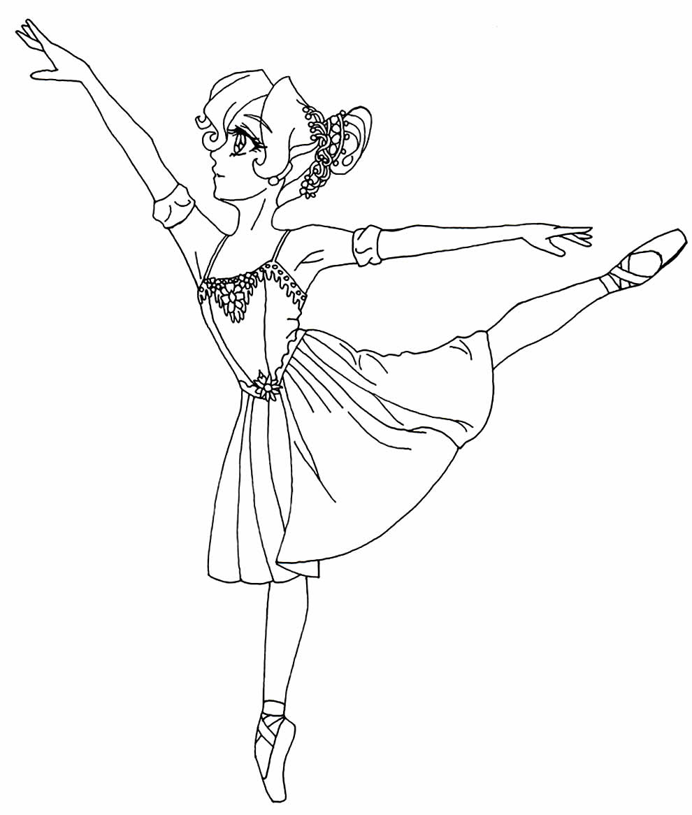 Desenho de Bailarina para pintar