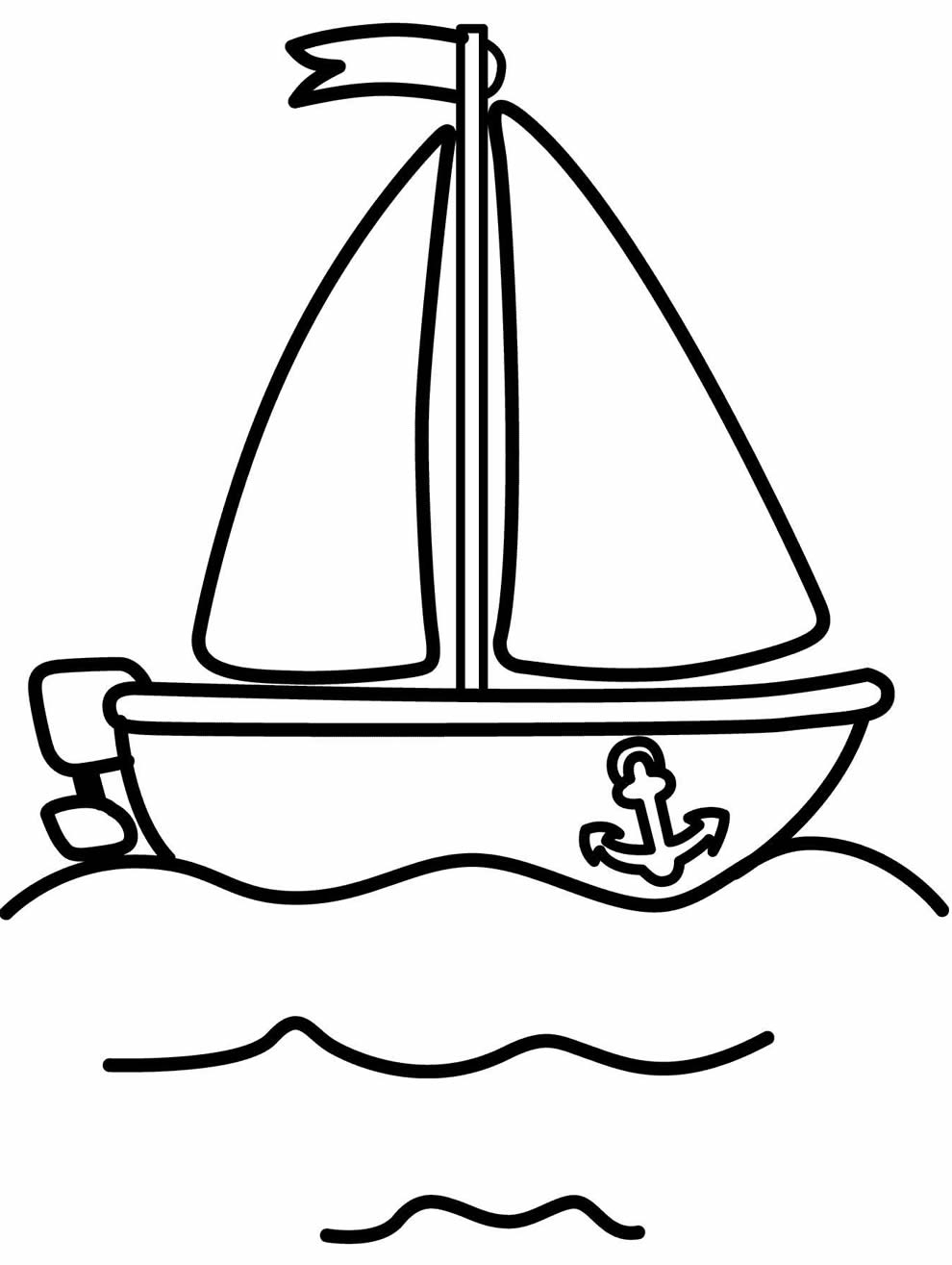 Desenho de Barco para colorir