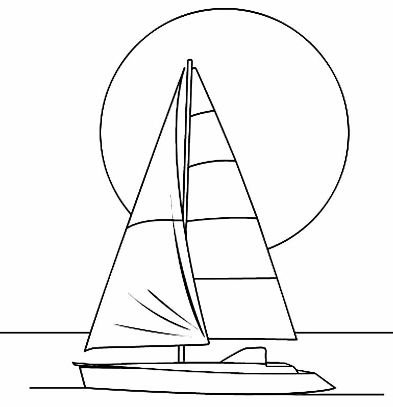 Desenho de Barco para pintar