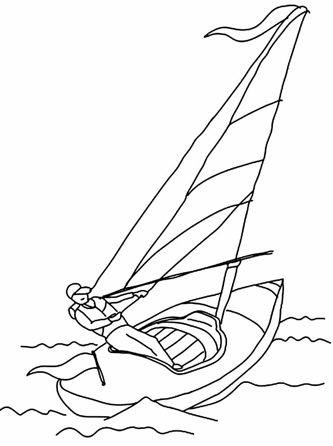 Desenho de barco para colorir