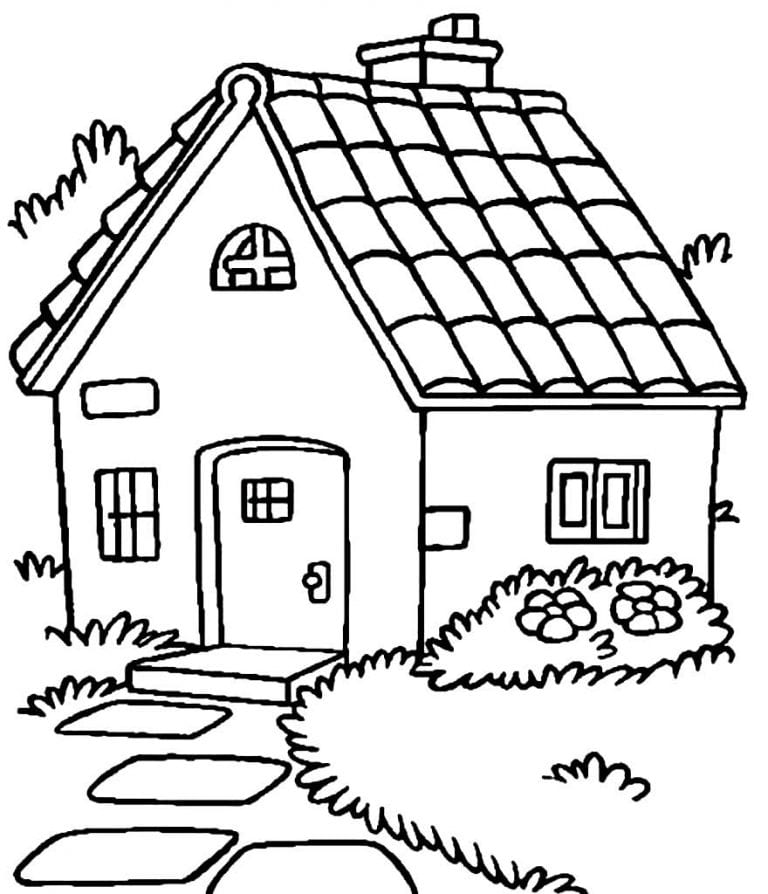 50+ Desenhos de Casa para colorir - Como fazer em casa