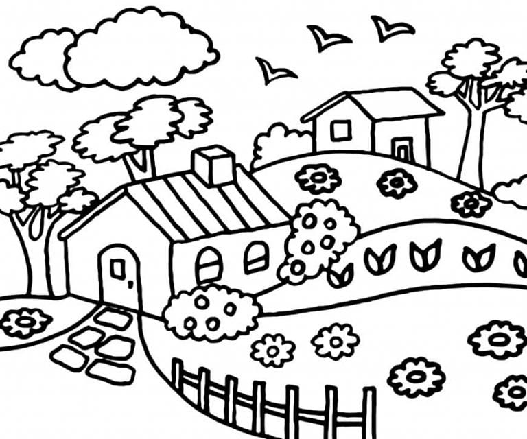 50+ Desenhos de Casa para colorir - Como fazer em casa