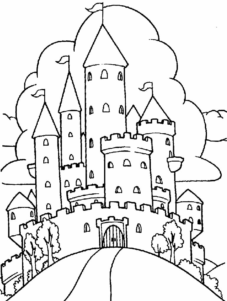 Imagem de castelo para colorir