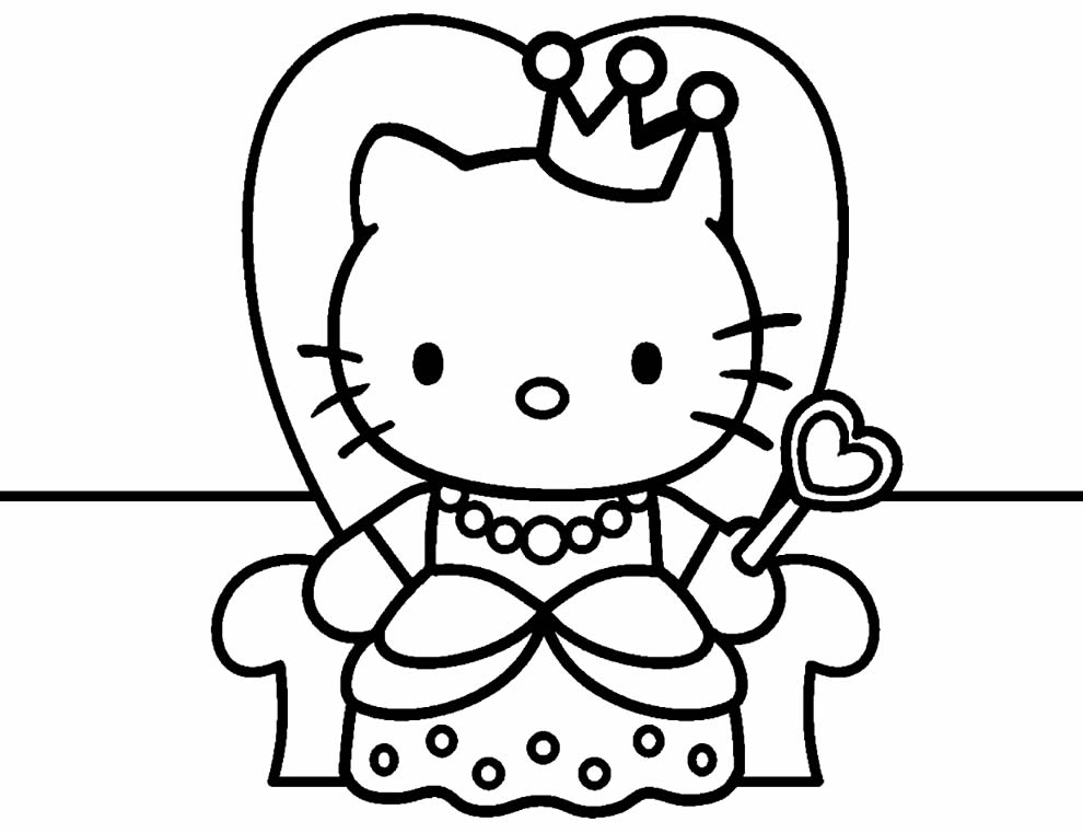 Desenho da Hello Kitty para colorir
