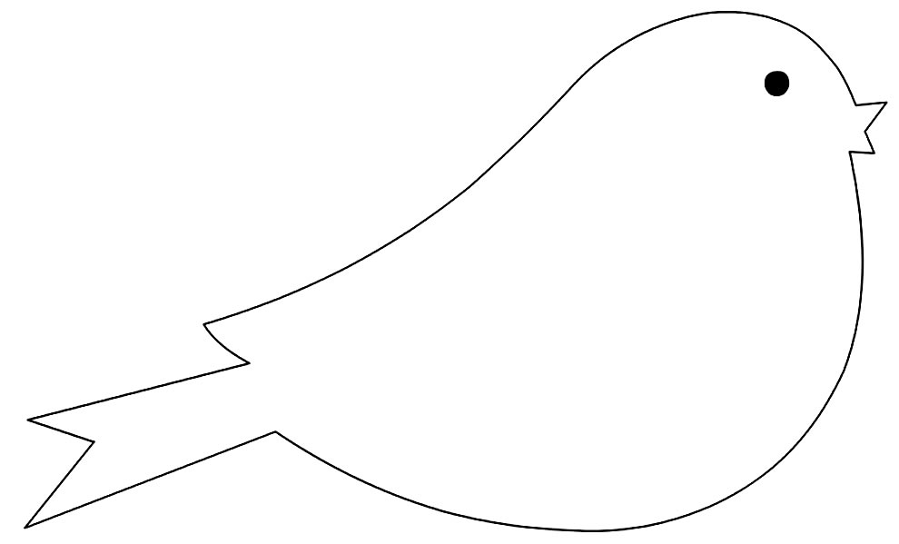 Molde simples de passarinho
