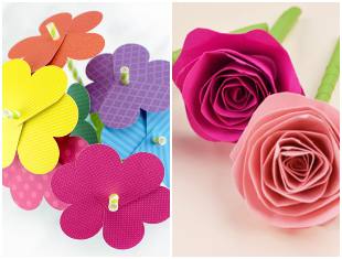 Moldes para flores de papel
