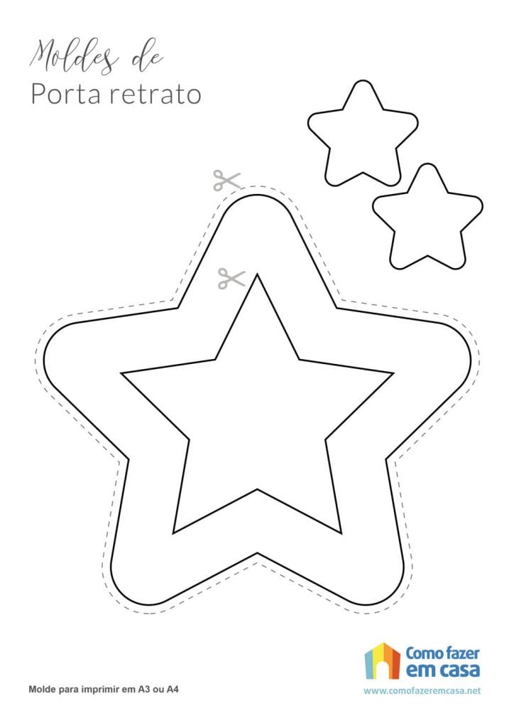 porta retrato de estrela