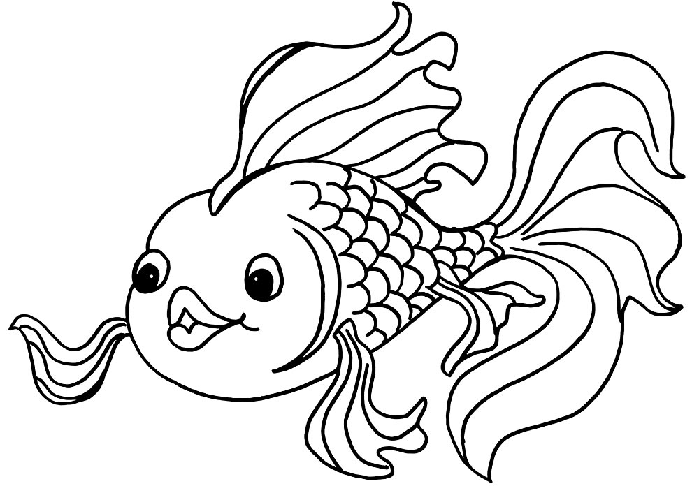 Desenho de peixinho para pintar