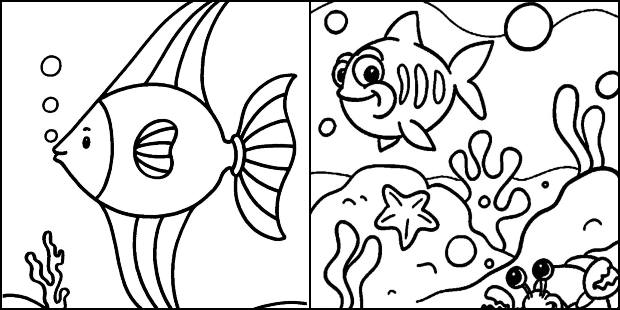 Peixinhos para colorir: 20 desenhos lindos
