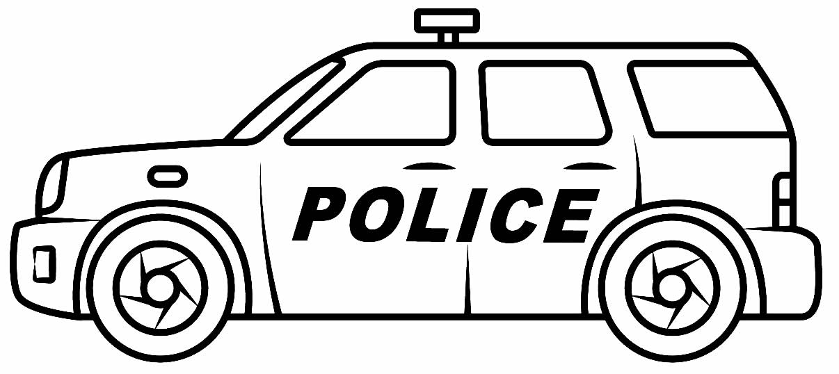 Desenho de Carro de polícia para Colorir - Colorir.com