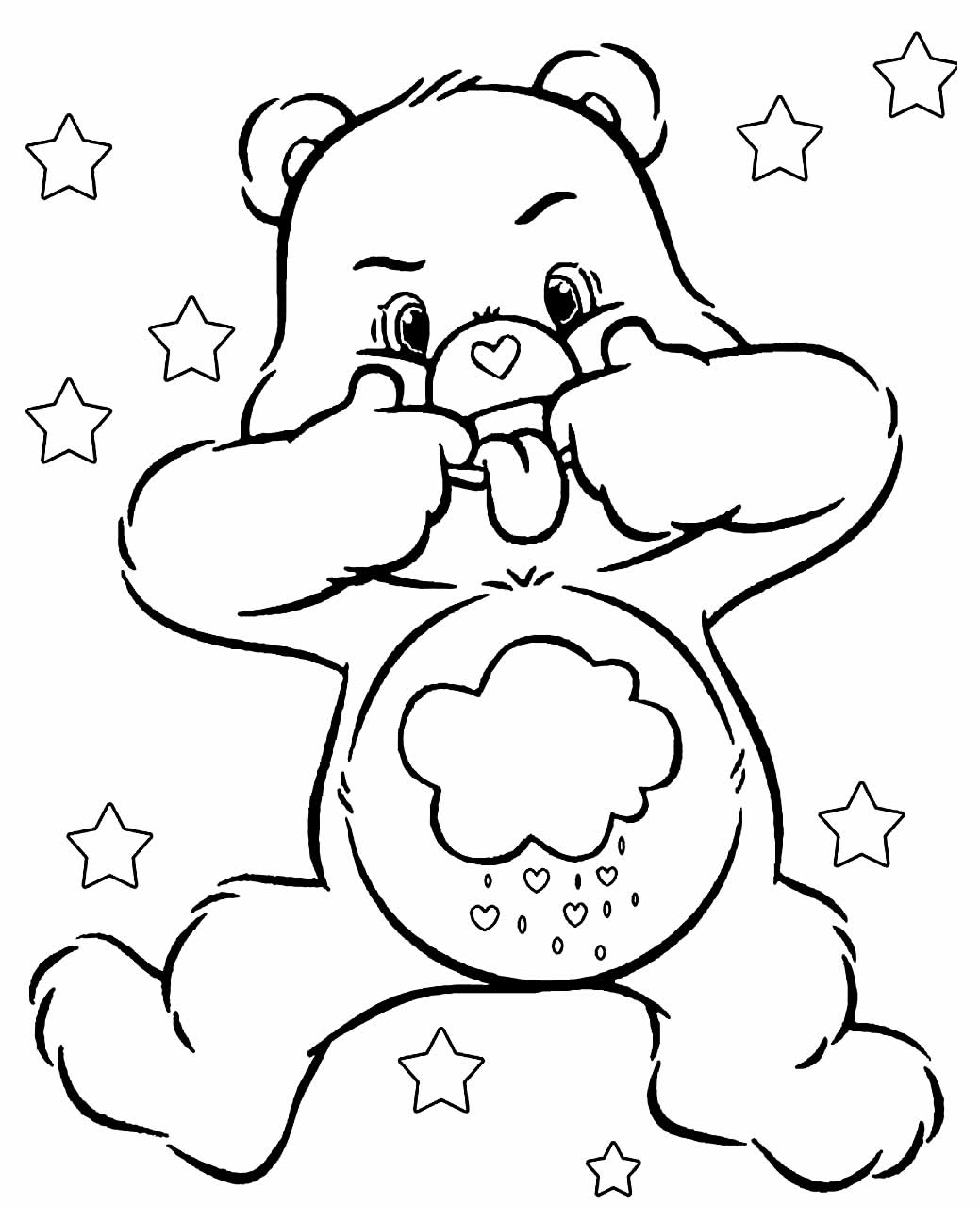 Desenho dos Ursinhos Carinhosos para pintar