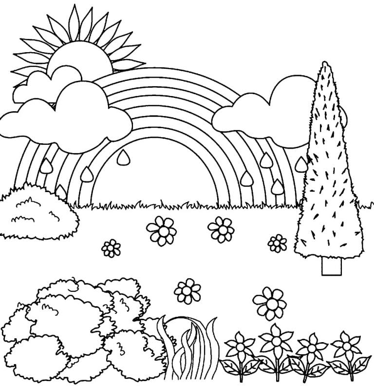 50+ Desenhos para colorir de Arco-íris - Como fazer em casa