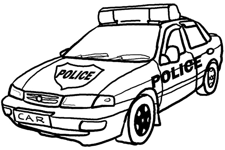 Imagens de carros de polícia para pintar