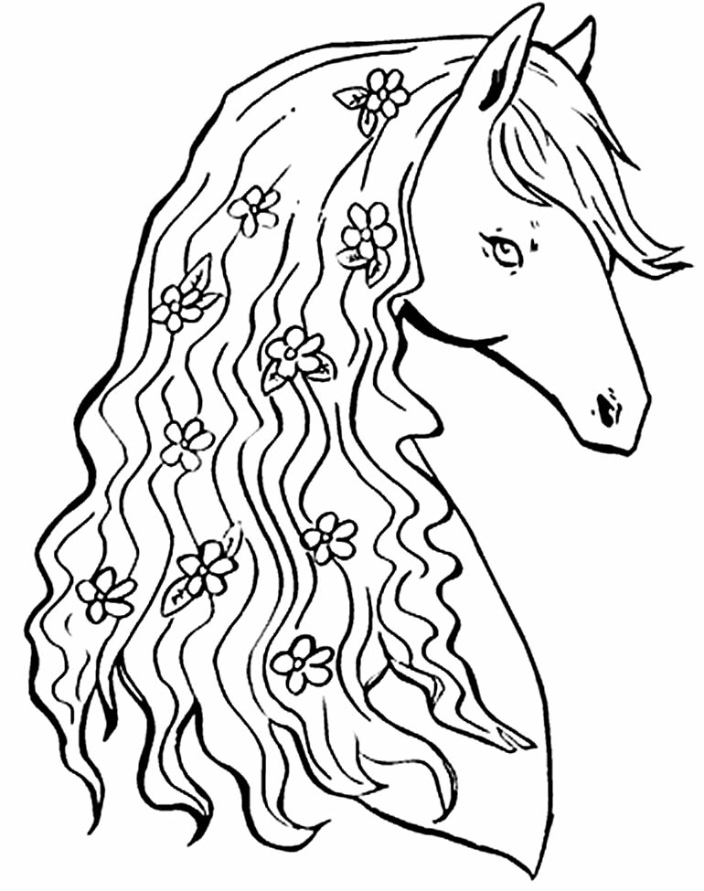 Desenho de Cavalo pulando baia para colorir - Tudodesenhos