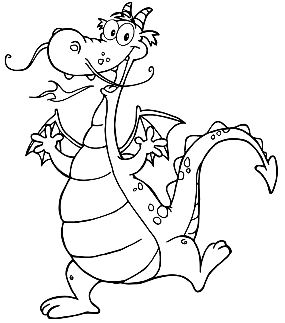 Imagem de dragão para colorir