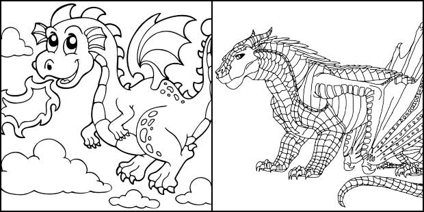 Desenhos para colorir de dragão