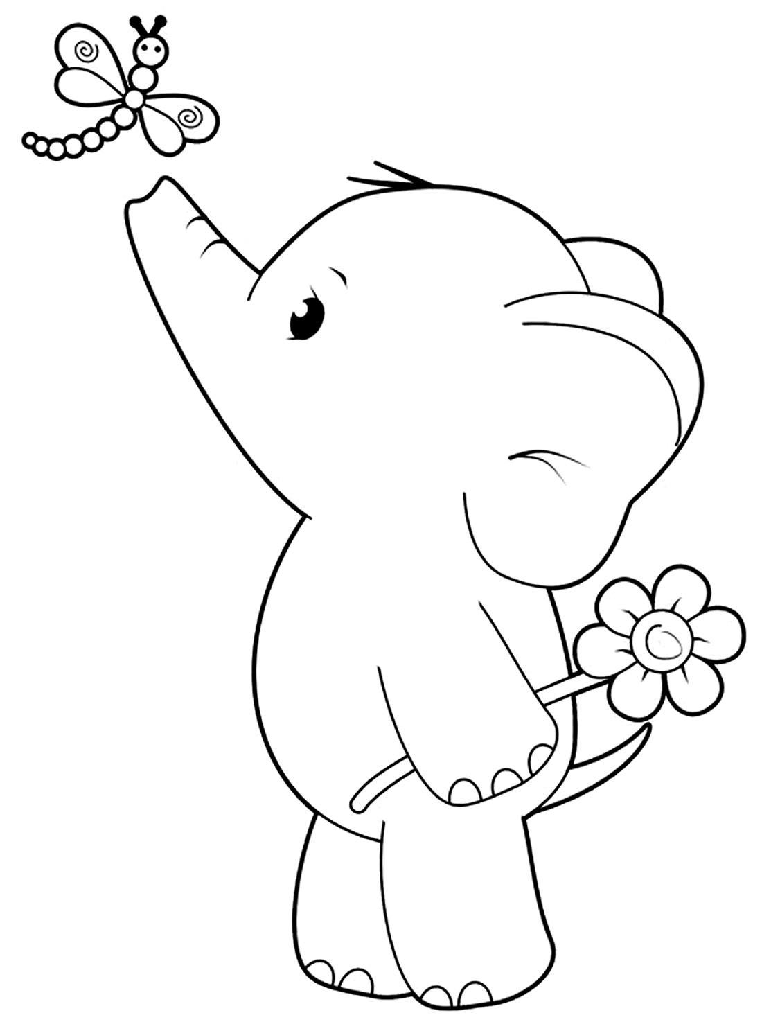 Imagem de elefante para colorir
