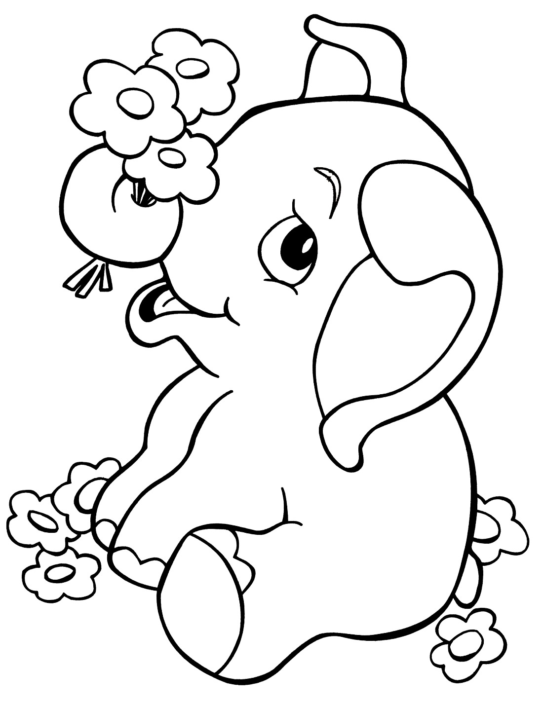 Imagem de elefante para colorir