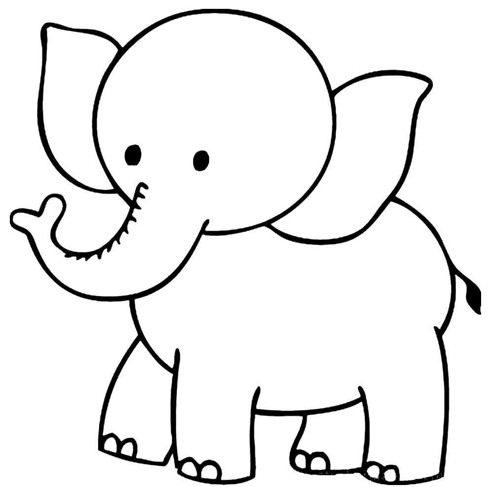 Desenho de elefante para colorir