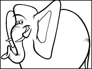 Desenhos para colorir de elefante