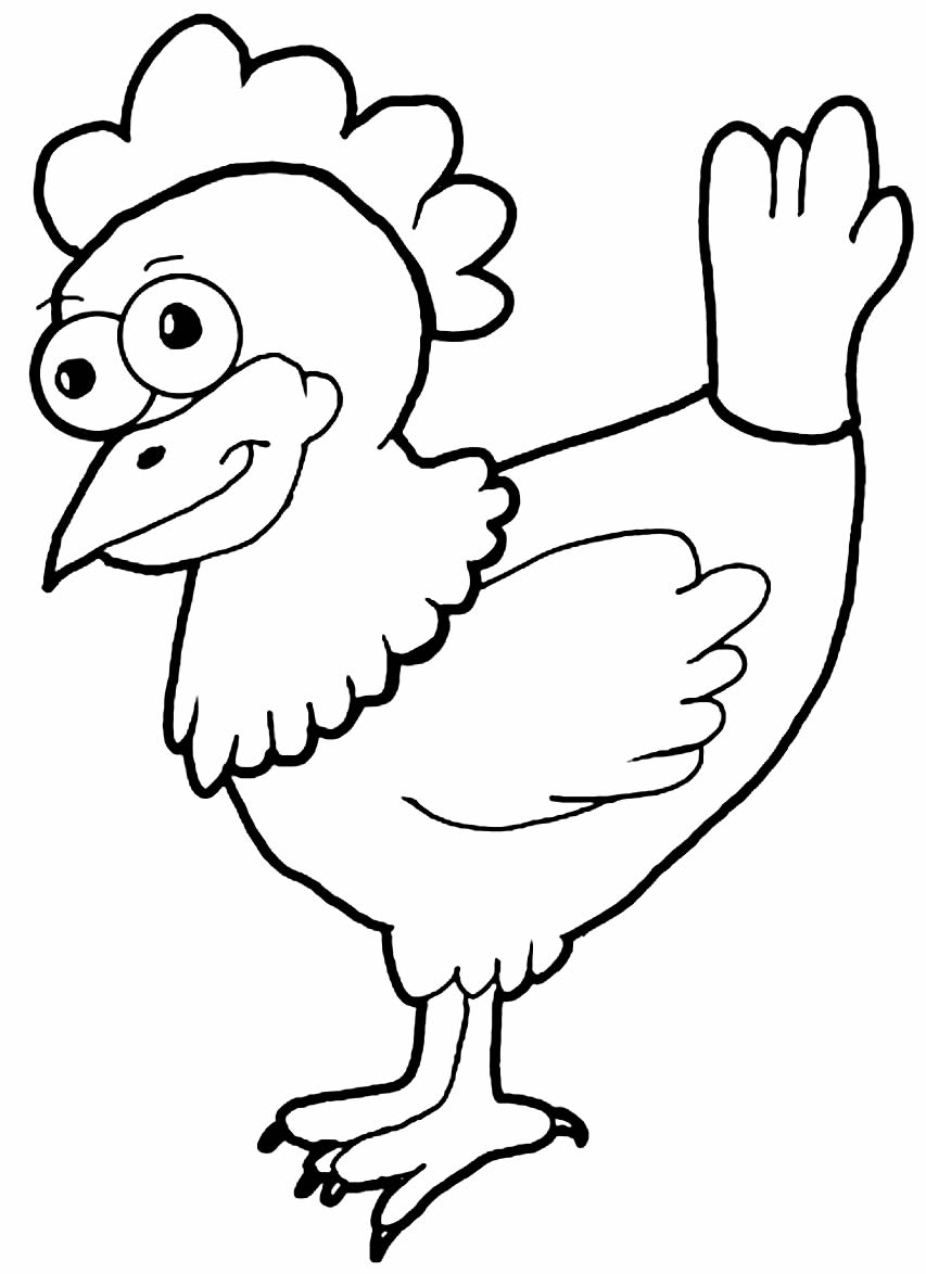 Desenho de galinha para colorir