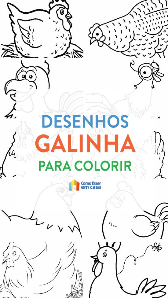 36 Desenhos de Galinhas para Colorir - Amor de Papéis