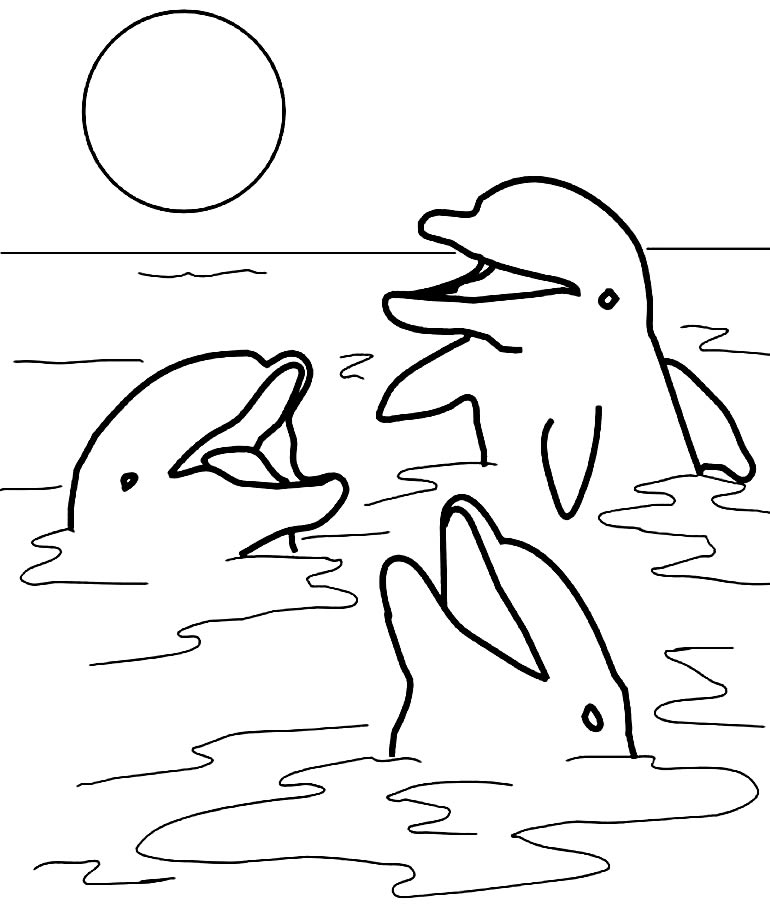 Desenho de golfinho para pintar
