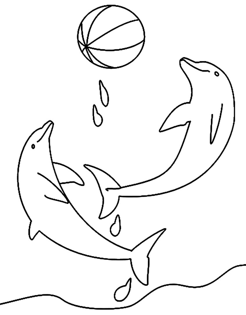 Desenho de golfinho para colorir