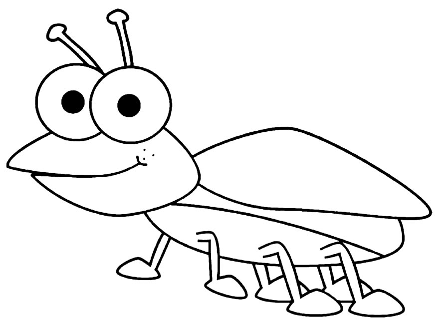 Desenho de inseto para pintar