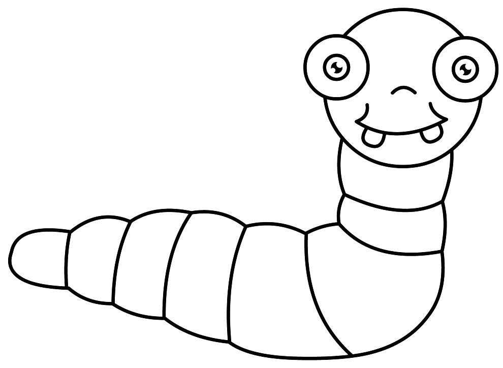 Desenho de lagarta para colorir