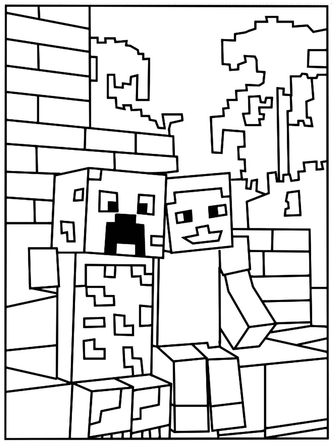 30+ Desenhos de Minecraft para imprimir e colorir - Como fazer em casa