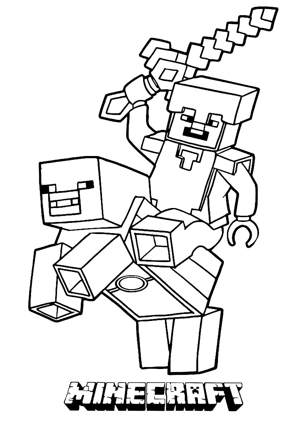 Colorir Minecraft Desenhos para colorir - Desenhos para colorir gratuitas  para crianças e adultos