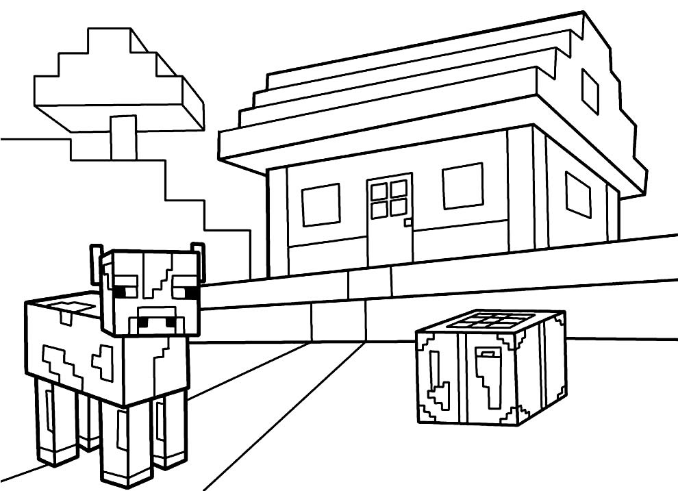 Minecraft para colorir e pintar