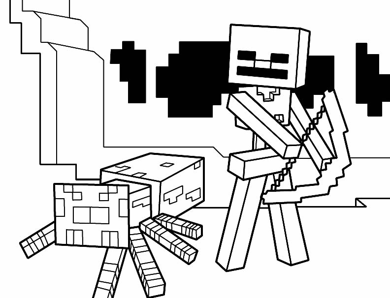 Desenho de Minecraft para pintar