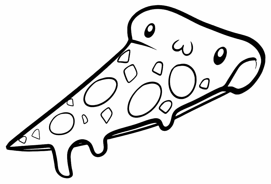 Desenho de pizza para pintar