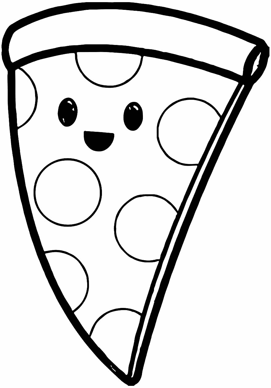 Imagem de pizza para colorir