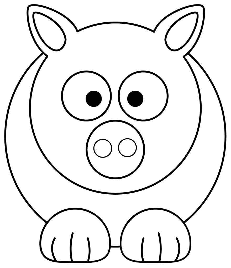 Desenho porquinho para colorir