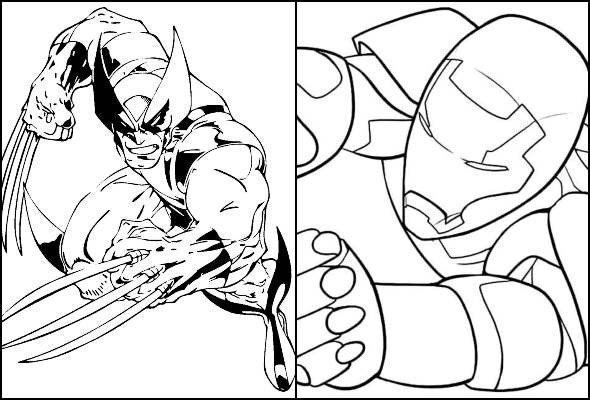 Desenhos de Super-Heróis para imprimir e colorir