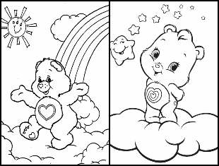 Desenhos para colorir dos Ursinhos Carinhosos