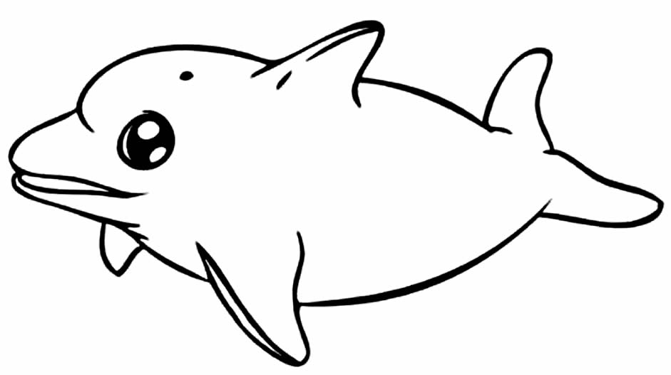 Desenho de Golfinho para pintar
